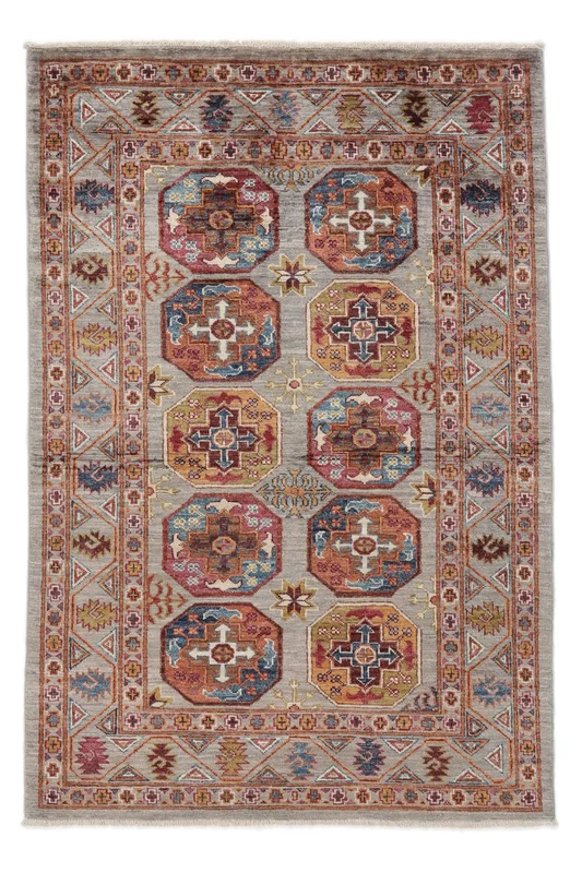 Shabargan Rug Modern Brown/Dark Red (Wool, )