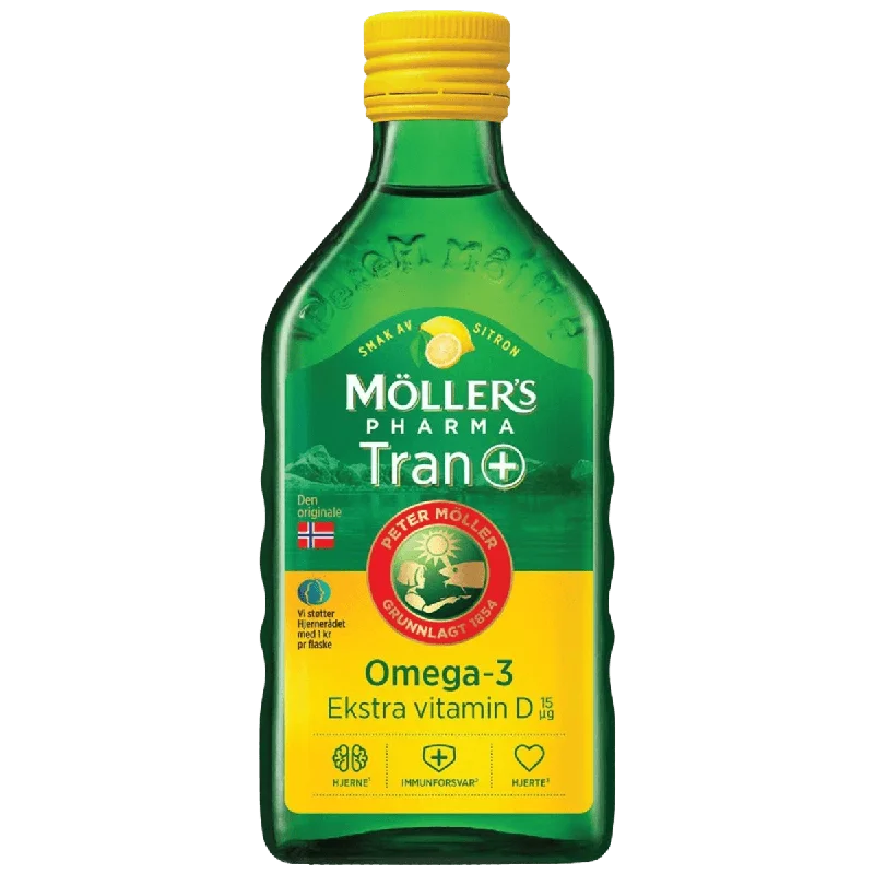 Møllers pharma tran D+ 250 ml sitronsmak