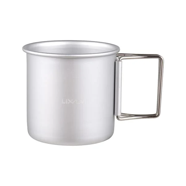 Reisekrus med håndtak 250 ml Lett kompakt aluminium for utendørs bruk Oksygen/sandblåste stiler