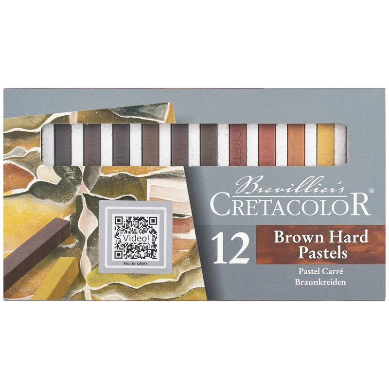 Cretacolor Pastellkritt Harde Brun/Rød 12-sett