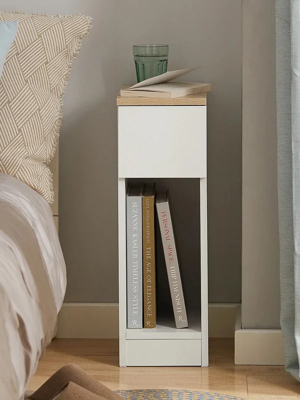 AliExpress - SoBuy FBT111 Nachttisch mit Schublade für Boxspringbett Sofatisch Beistelltisch schmal Telefontisch Nachtschrank