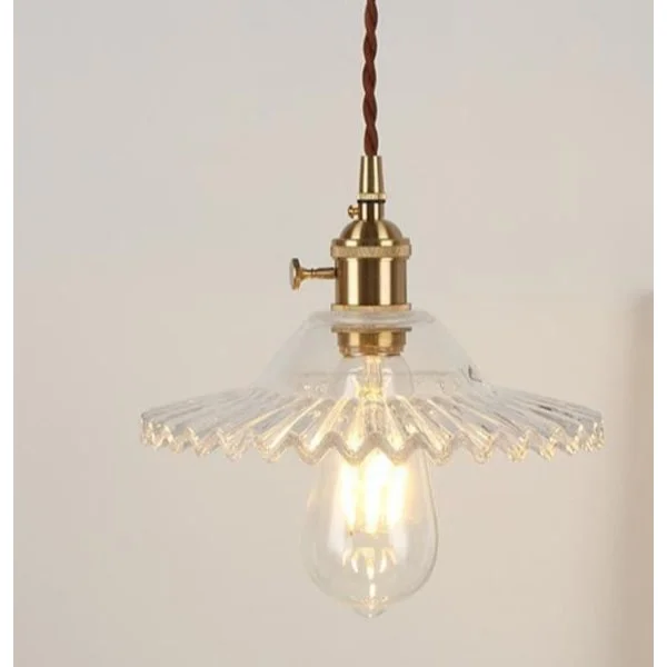 E27 Industriell Vintage Taklampe Retro Glass Taklampe Lampeskjerm (Transparent) Transparent