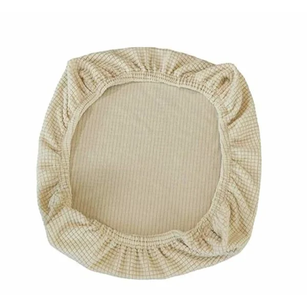 Tøyelig Stolsetetrekk Mykt Pustende Vaskbart Avtakbart Spandex for Kontor-, Spise-, Bar- og Utestoler Beige