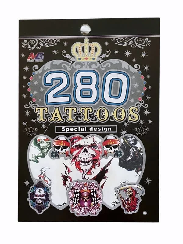 6 st Ark Temporära Tatueringar / Fake Tattoo Sticker - Döskalle / Skorpion