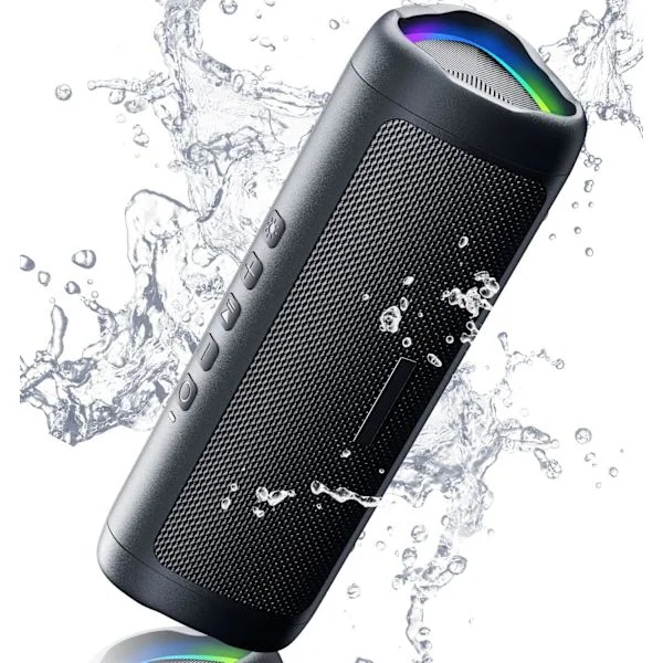Bluetooth-högtalare – Bärbar IPX5 Vattentät Högtalare – Upp till 20 timmars speltid och TWS-parning – För hemmet, fester och utomhus – Present för 