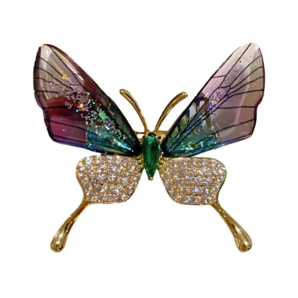 Delikat Rhinestone Fuglebroche Nål til Kvinder Piger Zirkon Bier Sommerfugl Dyrebadges Dame Tøj Smykker Banket