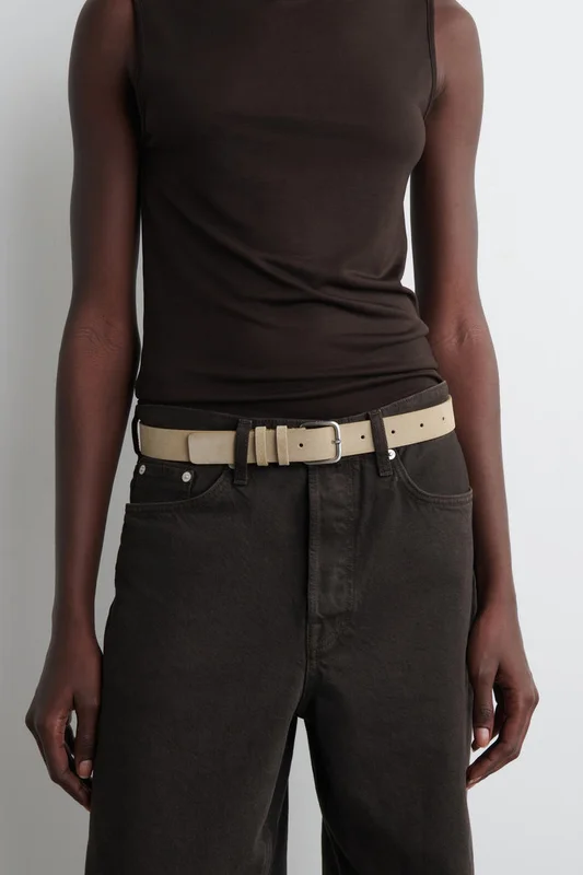 COS Women's Classic Suede Belt in Beige
