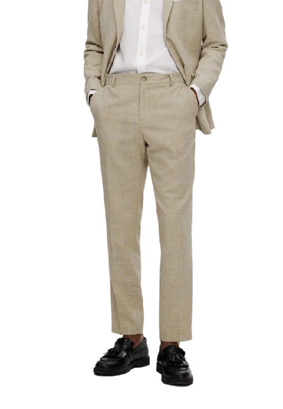 Selected Oasis Linnebyxor Kostymer Herr Beige 48