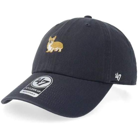 47 Brand - Blå unconstructed Caps - Base Runner Clean Up Cap-Dog-Vintage Navy Dad Cap @ Hatstore