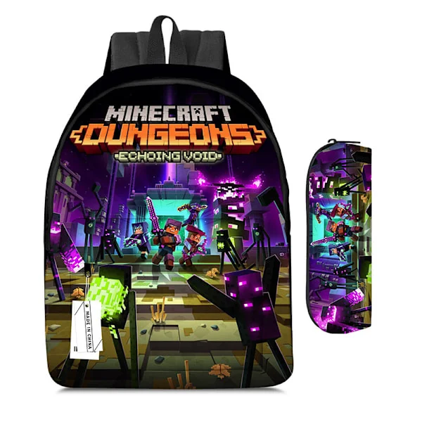 Minecraft Minun Maailmani Oppilaaskassi Ryömijä Lentokone Laukku Painettu Reppu