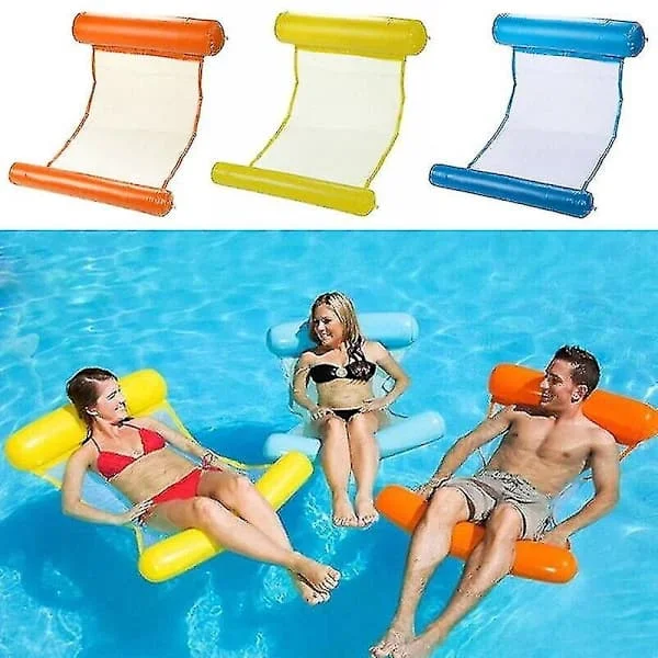 [CA] Uppblåsbar flytande vattenhängmatta pool lounge säng simstol vatten soffa säng Rosa