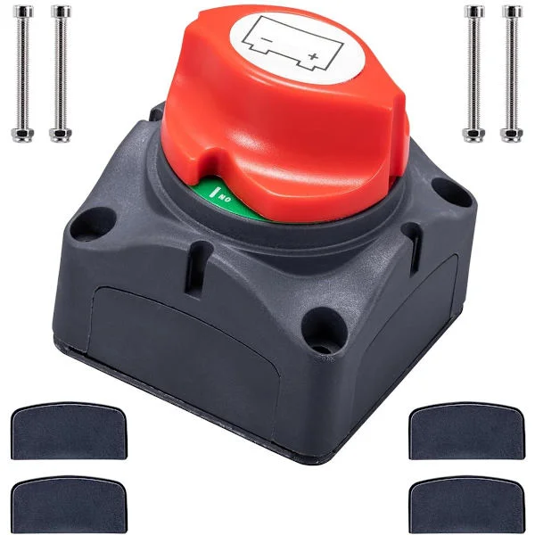 Batteri Afbryderkontakt 12V-48V Batteri Strøm Afbryderkontakt Batteri Afbryder Hovedkontakt Hovedafbryder til Marine Båd Campingvogn Bil Yacht Bus