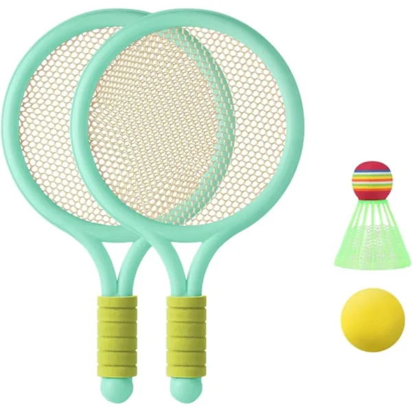 Tennisracketset för barn, med bollar PVC Tennisracket Leksak, för småbarn Barn Utomhus Inomhus Sport Strandaktiviteter, (D)