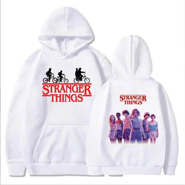 Stranger Things Huppari Neule Pusero Syksy/Talvi Valkoinen Valkoinen 150 Valkoinen 150