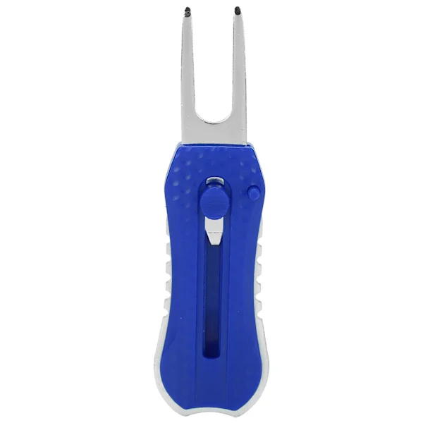 Golf Divot Repair Tool Spring Fork Green Cleaner Training Aid Blue