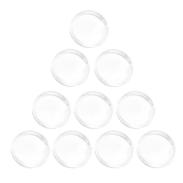 10 stycken myntkapslar 25 mm NFC-mynthållare Klar akrylförvaring för case för 1 tum NFC-taggar Mynt med Organizer B