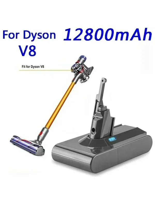 AliExpress - Für Dyson V8 12800mAh 21,6V Akku, V8 Serie, V8 Fluffy Li-Ion SV10 Staubsauger Wiederaufladbarer Akku L70