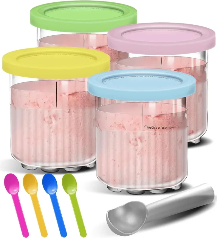 AliExpress - Vervanging van containers voor Ninja Creami Deluxe Pints Deksels Romige ijscontainers Bekers Set Familiegrootte Compatibel