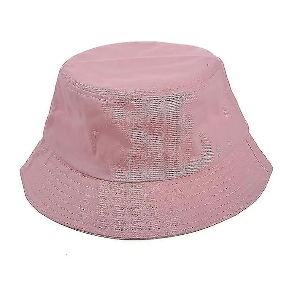 Unisex Aikuisten Puuvillainen Bucket Hat Kesäkalastus Boonie Ranta Festivaali Aurinkohattu, Pinkki