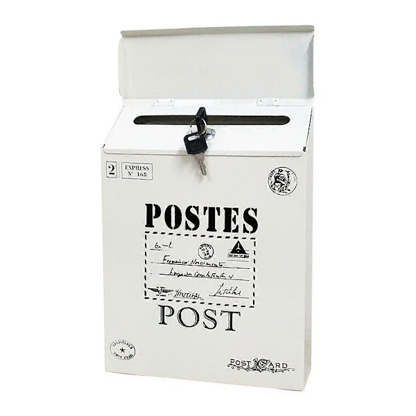 Rautainen postilaatikko luova rautainen postilaatikko pastoraalinen tyyli riippuva rautainen postilaatikko lukolla