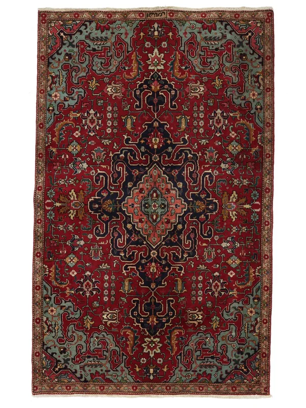 Medaljong Liten Tabriz Matta 147X235 Ull