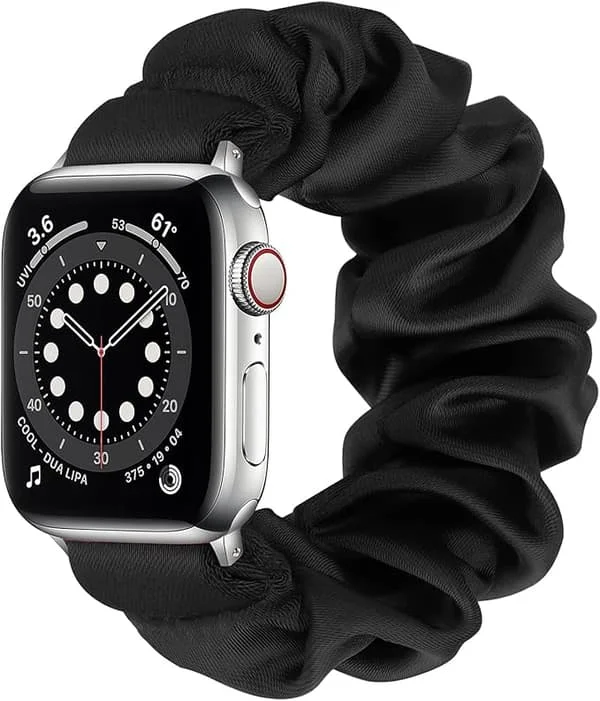 Scrunchies Kompatibla med Apple Watch Armband 38mm 40mm Elastiskt Mönstrat Armband Kompatibelt med Apple Watch Series 7 6 5 4 3 2 1 SE