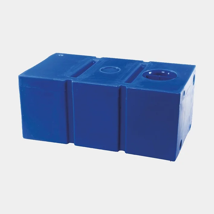 Fäkalientank / Grauwassertank, 78 Liter, mit Inspektionsdeckel, 700 x 400 x 300 mm, Polyethylen, blau - Boot