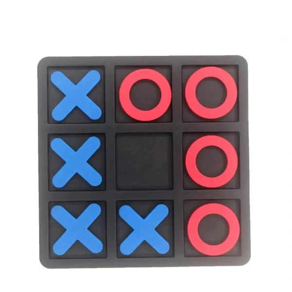 Tre i rad-spel / Luffarschack - 10 cm Svart