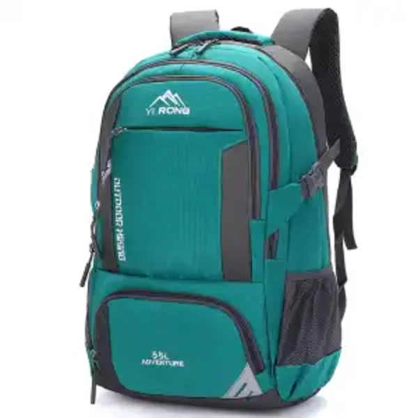 [KK] 55L Waterproof Hiking Backpack Lightweight Camping Backpack Women Men Durable Daypack (Black, 55L)