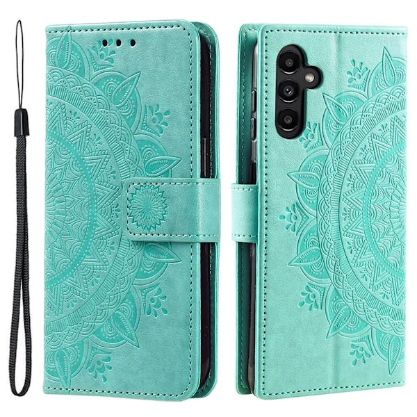 SKALO Samsung A55 5G Mandala Flip Cover - Turkis