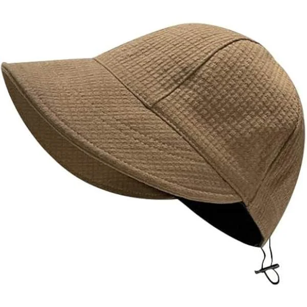 Women's Summer Wide Brim Foldable Sun Hat Outdoor Anti-UV Beach Visor for Cycling, Fishing, Tennis & Running
