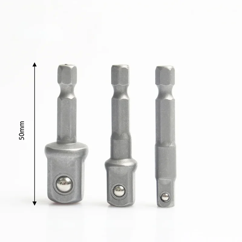 AliExpress - 3 Stks/set Chroom Vanadium Staal Socket Adapter Hex Shank 1/4 "3/8" 1/2 "Extension Boren Bar hex Bit Set Power Tools
