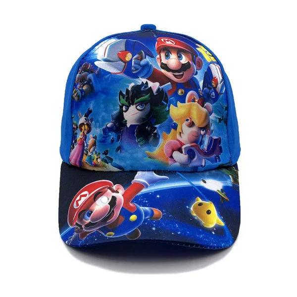Super Mario Bros keps justerbar hatt för barn - B-blå