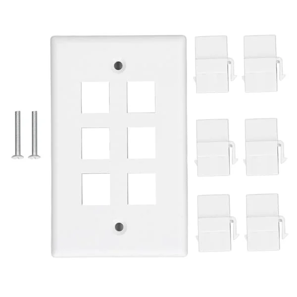 6 Port USB-kontakt Type C USB-kontakt Vegguttak Bred Anvendelighet USB-kontaktplugg for Bedriftskontor
