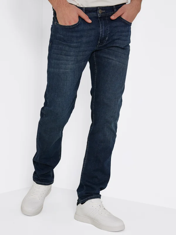 Jean Paul - New Pierre Deep Blue Stretch Jeans - Herre - Blå - Bukser & Jeans - 3130