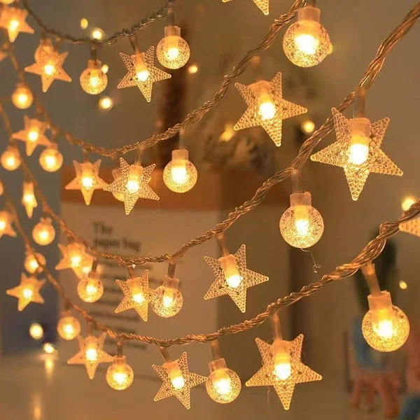 (A) Jouluvalot Valonauha 6m 40 LED Fairy Lights USB-käyttöinen Vedenpitävä Sisä- ja ulkokäyttöön Jouluvalot Makuuhuone Juhlat