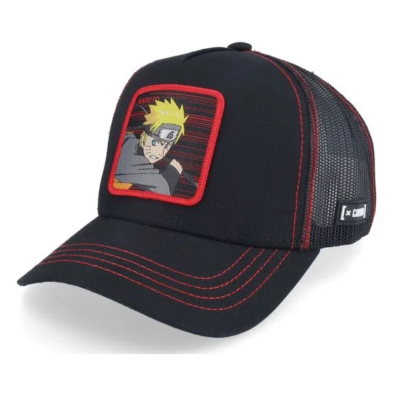 Capslab - Noir trucker Casquette - Naruto Black Trucker @ Hatstore