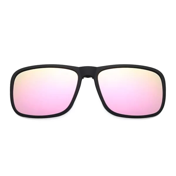 DOHOHDO Nye firkantede polariserede solbriller til mænd og kvinder Flip Up Clip On solbriller Udendørs driverbriller Kørebriller Oculos