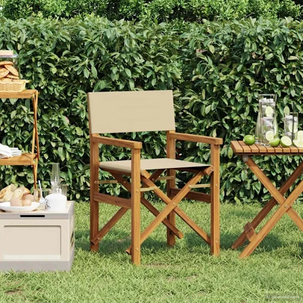 Matstol Brun och beige 56 x 54 x 87 cm Massivt teakträ