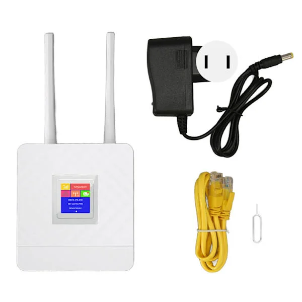 4G LTE trådlös router med SIM-kortplats Cat4 olåst trådlös mobil WiFi-hotspot-router med 2 antenner US-kontakt 100‐240V US-kontakt