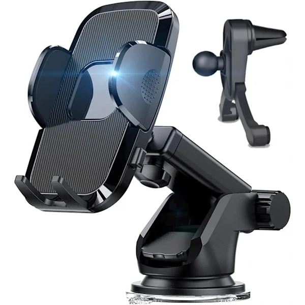 Universal Car Phone Holder (B), Super Suction Cup Hands-Free Dashboard Stand, Windshield Air Vent Phone Holder Car, Stand