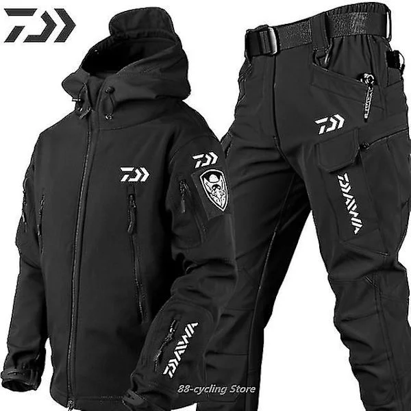 Miesten Tactical Tuulenpitävä Vedenpitävä Takki Special Forces Soft Shell -kalastuspuku Miesten armeijan taisteluhousut Miesten kalastustakit