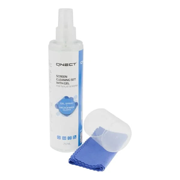 Qnect Cleaning skärmrengöringsgel med torkduk (250 ml)