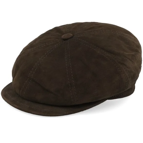 MJM Hats - Brun flatcap Caps - Montreal Soft Leather Brown Flat Cap @ Hatstore