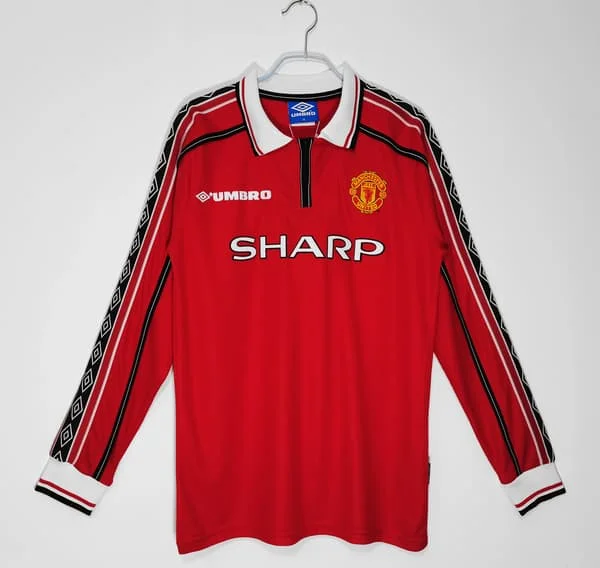 Retro Legend 98-99 Manchester United langermet drakt Beckham NO.7 Beckham NO.7 Beckham NO.7 Beckham NO.7_xx Beckham NO.7