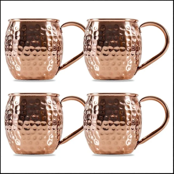 Moscow Mule Krus, 4 Krus Perfekte til Alle Kolde Drikke, Kobber Ølglas Cocktail