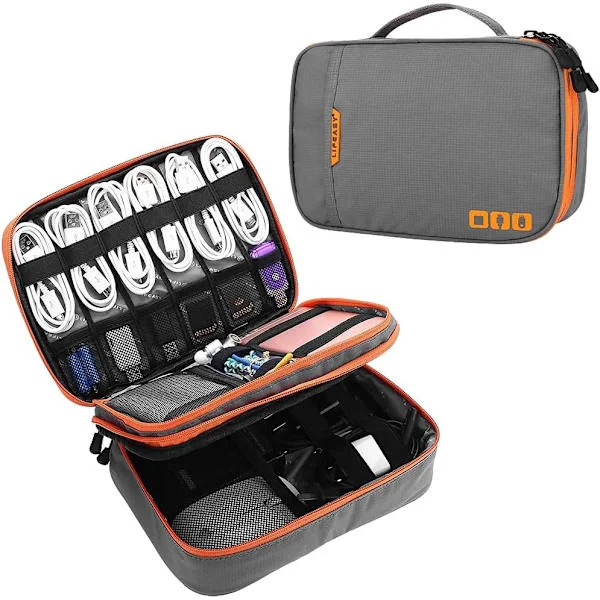 Kabelorganisering - Kabelorganisering Bag - Kabelorganisering Etui - Kabelveske - Egnet for e-lesere, ladere og elektronisk tilbehør - Reiseveske