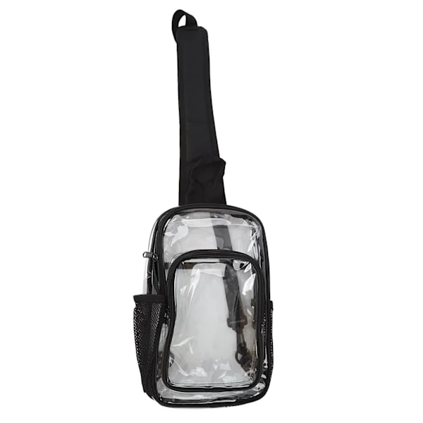 Clear Sling Bag Waterproof Multi-pocket Reversible Shoulder Straps Transparent PVC Men's Shoulder Backpack for Sports