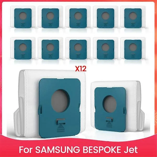 12-pakning VCA-ADB953 støvsugerposer for SAMSUNG BESPOKE Jet trådløs støvsuger, sammenlign med originaldel som vist{TL}
