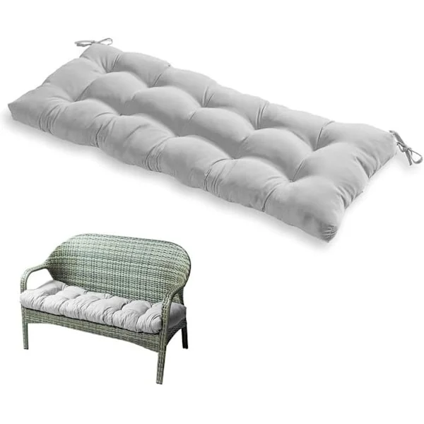 Benk pute 90 x 50cm 2/3 Seater Møbler Swing Stol Pute Myk Sklisikker Rektangel Benk Matte Pute for Utendørs Innendørs Hage Patio Benk